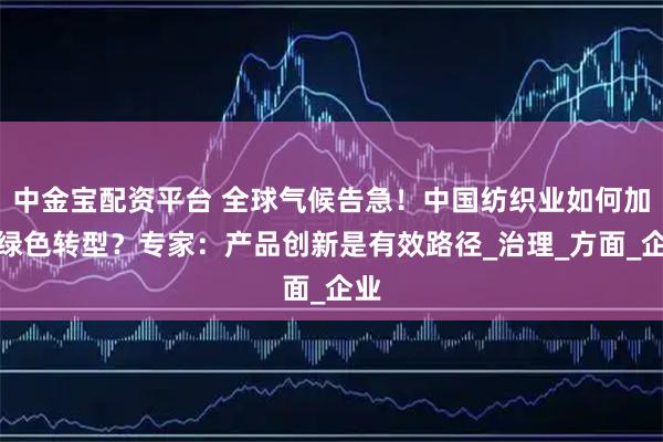 中金宝配资平台 全球气候告急！中国纺织业如何加速绿色转型？专家：产品创新是有效路径_治理_方面_企业